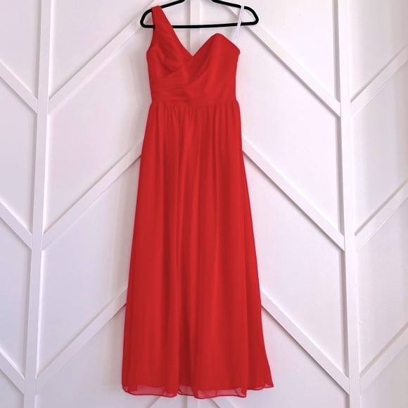 Alfred Angelo Long, One Shoulder Gown, Coral, size 10 - Picture 1 of 13